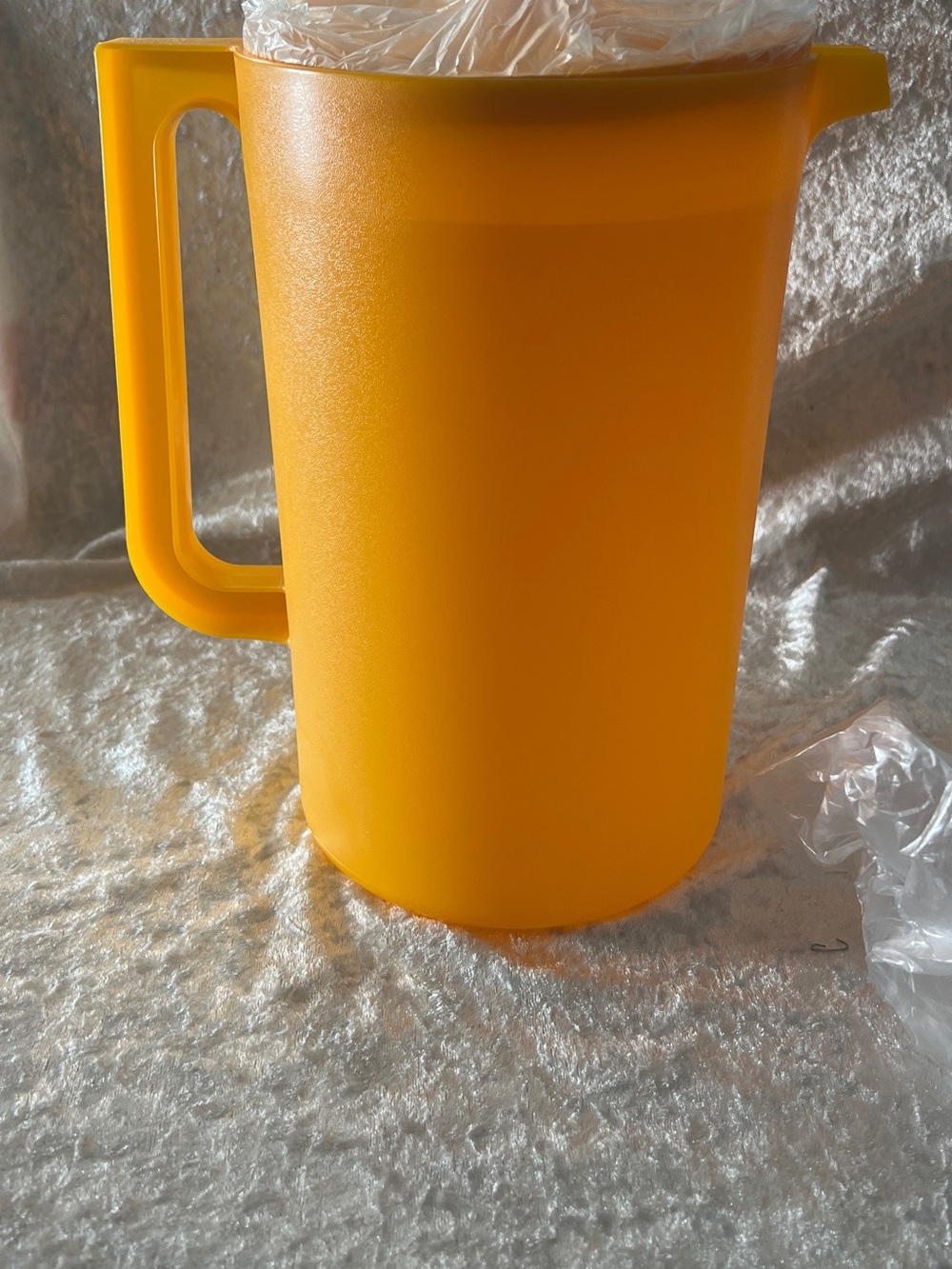 Tupperware Bright Orange Plastic Pitcher